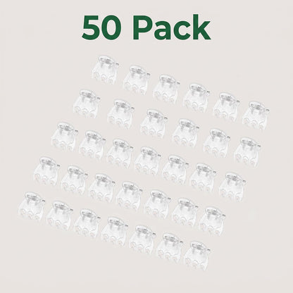 50Pcs Transparent Plant Orchid Clips,Flowers Fixer for Garden Vine Stem Plants Climbing Clasp for Support,Orchid Clips for Plants Support Garden Stakes