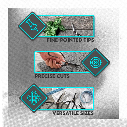 Chinese Scissors with Super Sharp Edges Suitable for Embroidery, sewing, Craft, Art Work, and Everyday Usage (8-6-4-Inch Bundle)