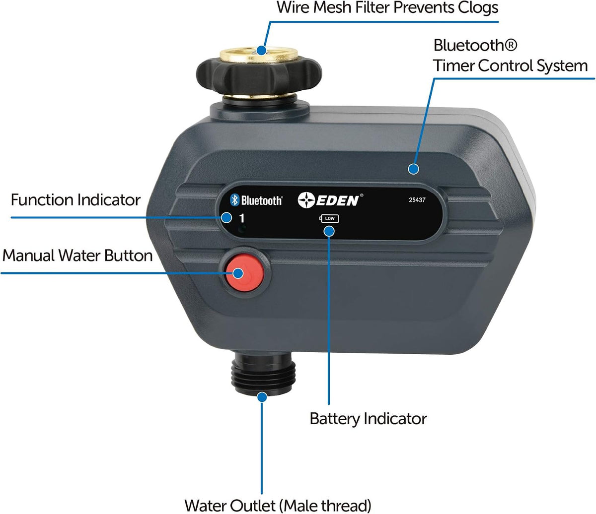 93443 4-Zone Bluetooth Water Timer |, Stainless Steel Washers
