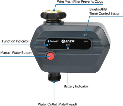 93443 4-Zone Bluetooth Water Timer |, Stainless Steel Washers