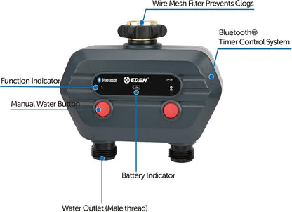 93443 4-Zone Bluetooth Water Timer |, Stainless Steel Washers