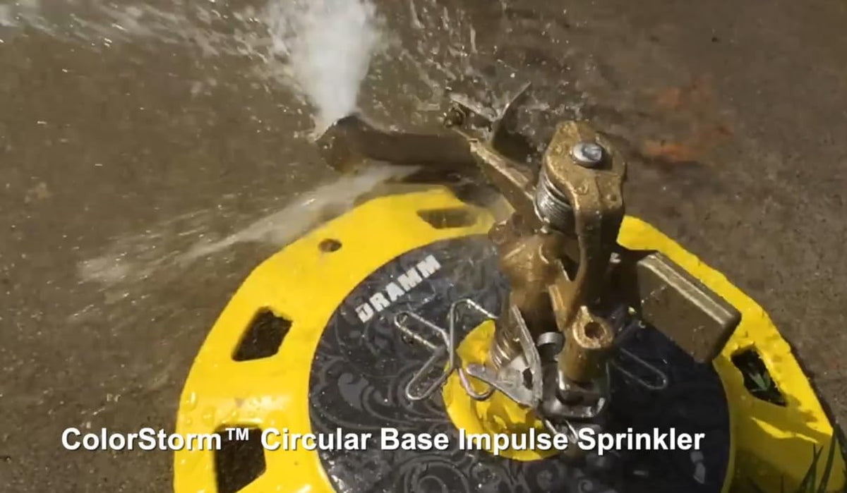 15081 Circular Base Impulse Sprinkler with a Heavy-Duty Metal Base, Red