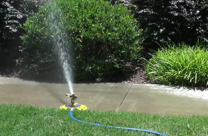15081 Circular Base Impulse Sprinkler with a Heavy-Duty Metal Base, Red