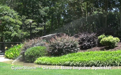 15081 Circular Base Impulse Sprinkler with a Heavy-Duty Metal Base, Red