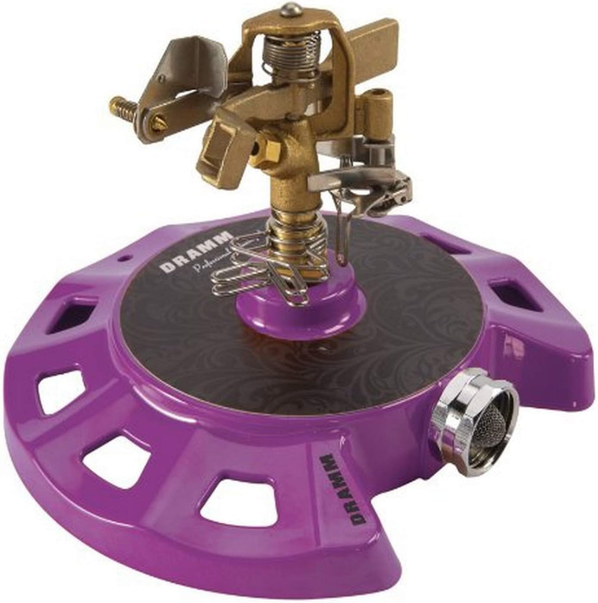 15081 Circular Base Impulse Sprinkler with a Heavy-Duty Metal Base, Red