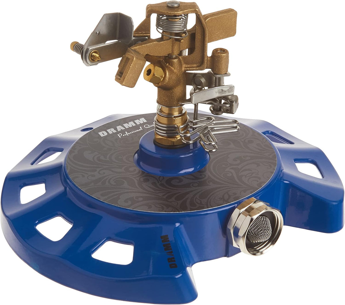 15081 Circular Base Impulse Sprinkler with a Heavy-Duty Metal Base, Red