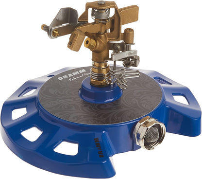 15081 Circular Base Impulse Sprinkler with a Heavy-Duty Metal Base, Red