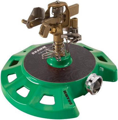 15081 Circular Base Impulse Sprinkler with a Heavy-Duty Metal Base, Red