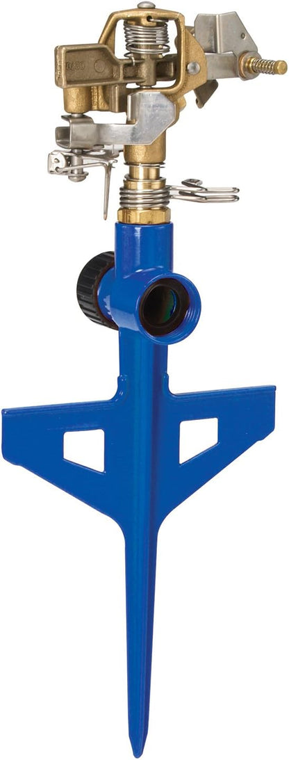 15081 Circular Base Impulse Sprinkler with a Heavy-Duty Metal Base, Red