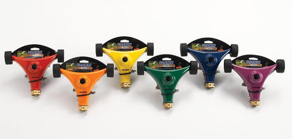 15081 Circular Base Impulse Sprinkler with a Heavy-Duty Metal Base, Red