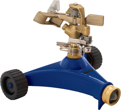 15081 Circular Base Impulse Sprinkler with a Heavy-Duty Metal Base, Red