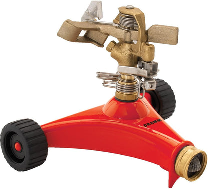 15081 Circular Base Impulse Sprinkler with a Heavy-Duty Metal Base, Red