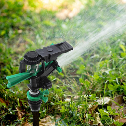 1/2 Inch Plastic Impact Sprinklers Heads Adjustable 0-360 Degree Pulsating Oscillating Watering Sprinkler Head for Garden Law Grass Yard Irrigation Supplies (4 Pieces)