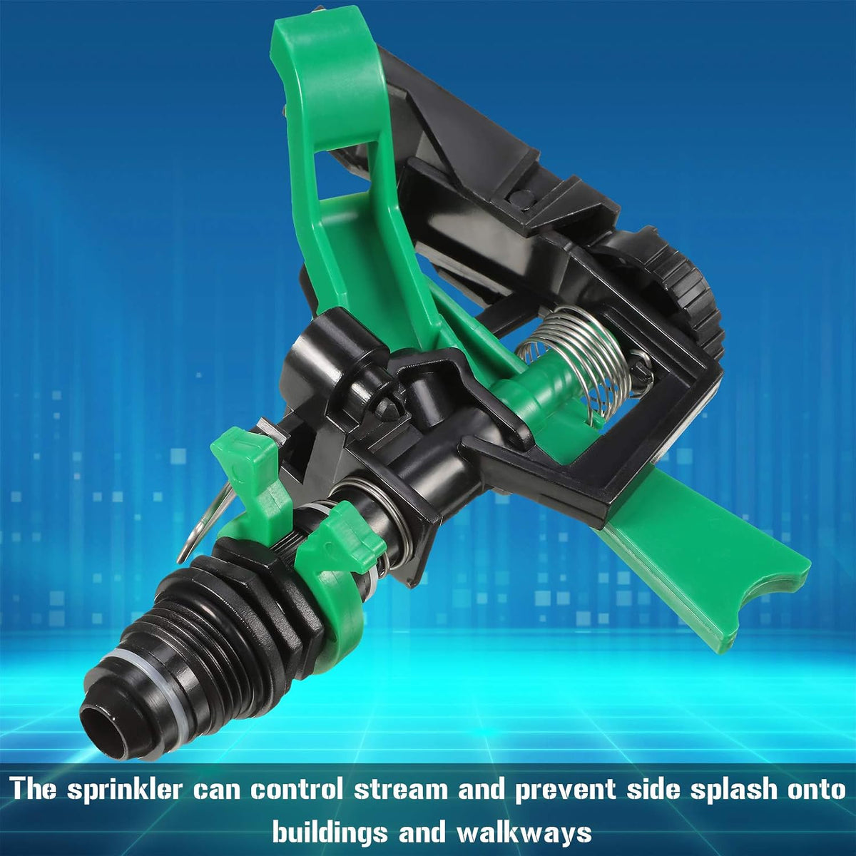 1/2 Inch Plastic Impact Sprinklers Heads Adjustable 0-360 Degree Pulsating Oscillating Watering Sprinkler Head for Garden Law Grass Yard Irrigation Supplies (4 Pieces)