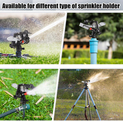 1/2 Inch Plastic Impact Sprinklers Heads Adjustable 0-360 Degree Pulsating Oscillating Watering Sprinkler Head for Garden Law Grass Yard Irrigation Supplies (4 Pieces)