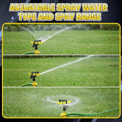 1/2 Inch Plastic Impact Sprinklers Heads Adjustable 0-360 Degree Pulsating Oscillating Watering Sprinkler Head for Garden Law Grass Yard Irrigation Supplies (4 Pieces)