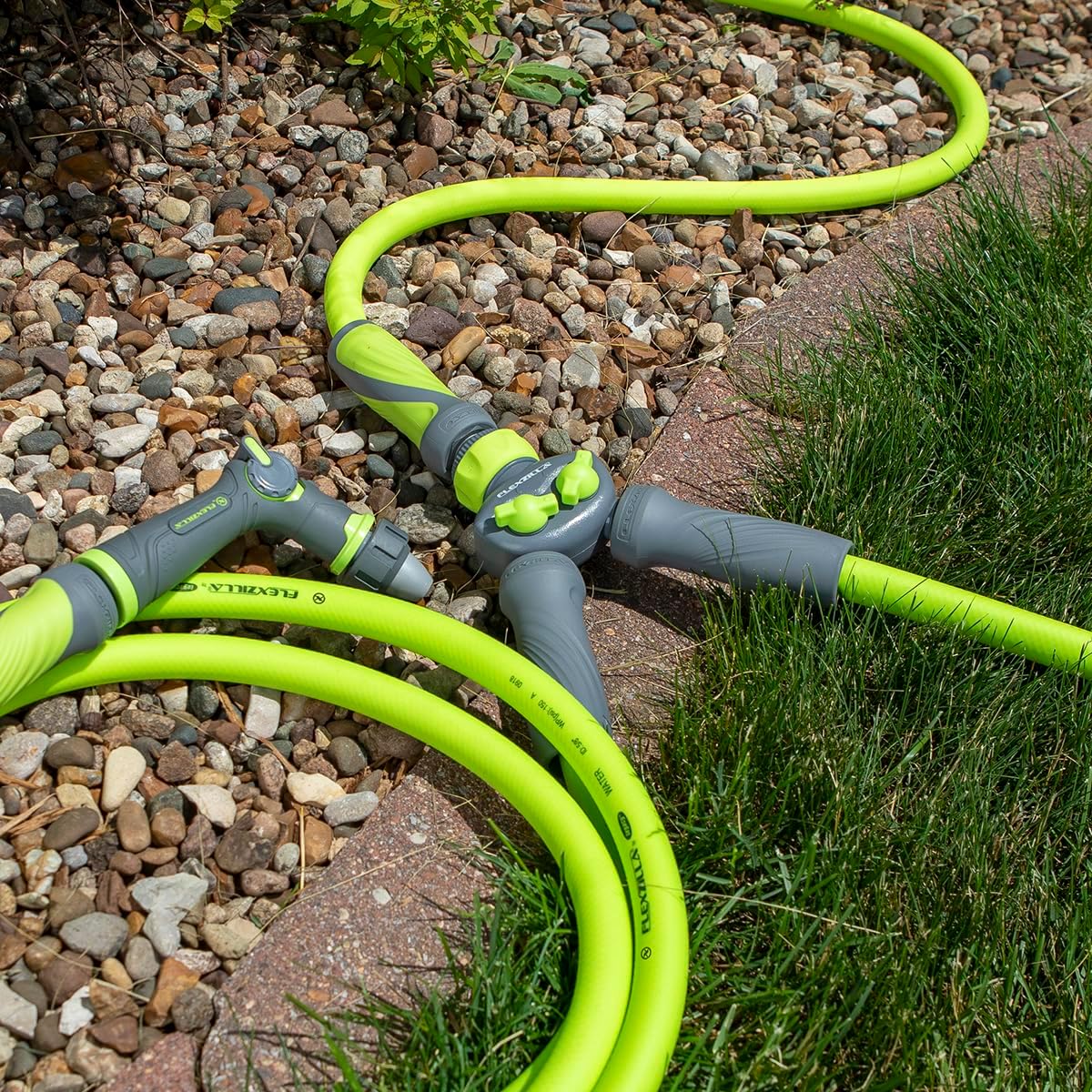 2-Way Hose Splitter, ZillaGreen/Gray - HFZGA60