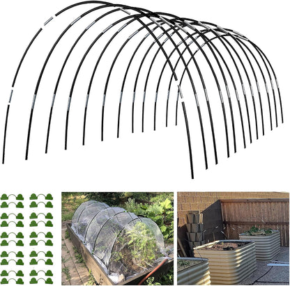 Garden Hoops Grow Tunnel, 12 Sets of 7FT Greenhouse Row Cover Hoops, 60 pcs