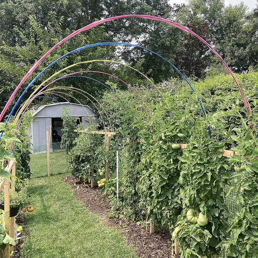 Garden Hoops Grow Tunnel, 12 Sets of 7FT Greenhouse Row Cover Hoops, 60 pcs