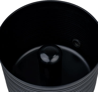 Garden Hose Holder Storage Pot with Lid Antique Ribbed | Water Hose Container Pot Outdoor or Indoor Use | Expandable Water Hose Hider Metal | Holds 125 ft Hose