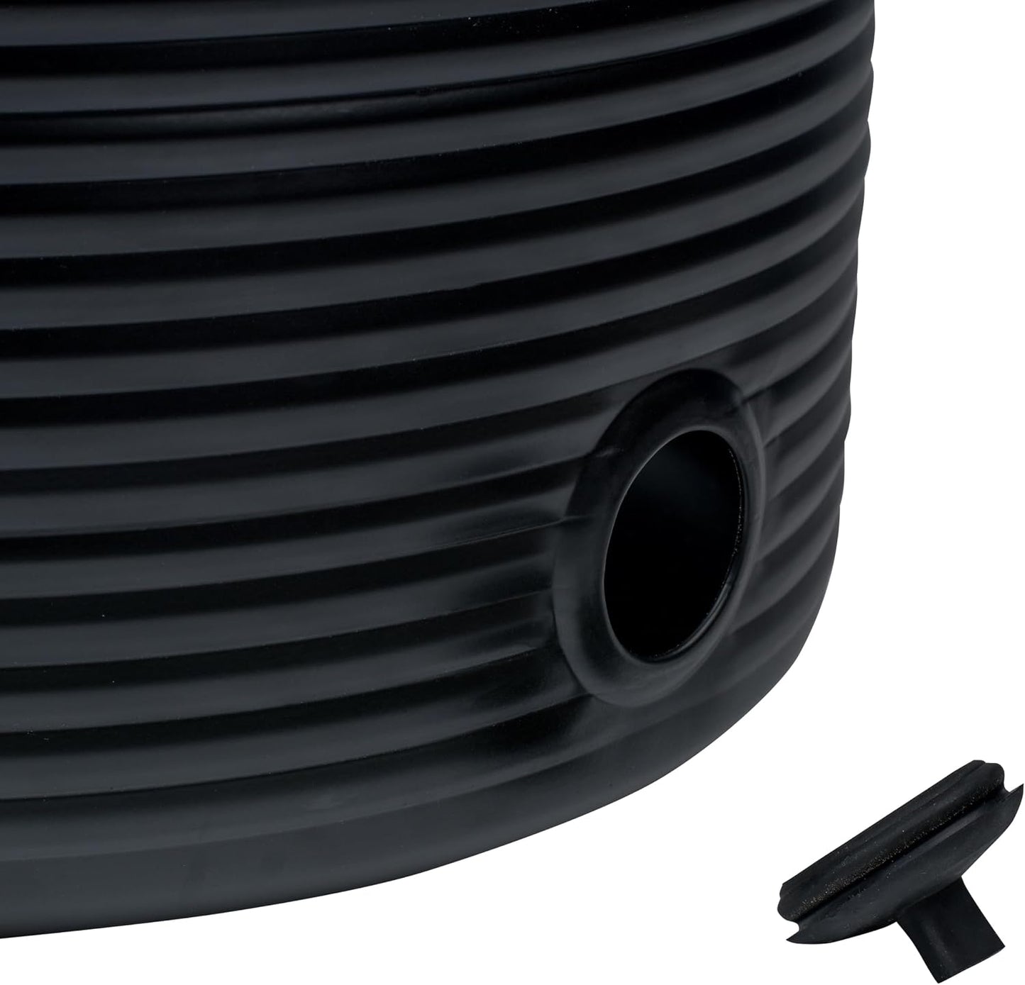 Garden Hose Holder Storage Pot with Lid Antique Ribbed | Water Hose Container Pot Outdoor or Indoor Use | Expandable Water Hose Hider Metal | Holds 125 ft Hose