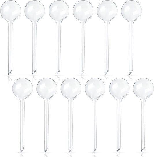Pynqdfu 12 Pcs Large Plastic Self-Watering Bulbs,Clear Automatic Watering Globes,Clear Automatic Watering Bulbs for Plants,Graden,Flowers