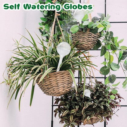 Pynqdfu 12 Pcs Large Plastic Self-Watering Bulbs,Clear Automatic Watering Globes,Clear Automatic Watering Bulbs for Plants,Graden,Flowers