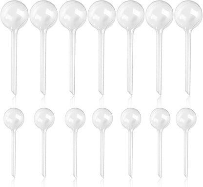 Pynqdfu 12 Pcs Large Plastic Self-Watering Bulbs,Clear Automatic Watering Globes,Clear Automatic Watering Bulbs for Plants,Graden,Flowers