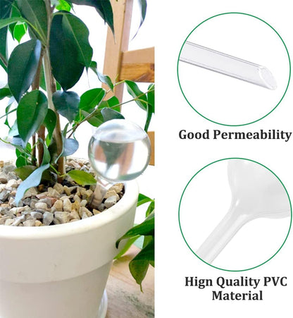 Pynqdfu 12 Pcs Large Plastic Self-Watering Bulbs,Clear Automatic Watering Globes,Clear Automatic Watering Bulbs for Plants,Graden,Flowers