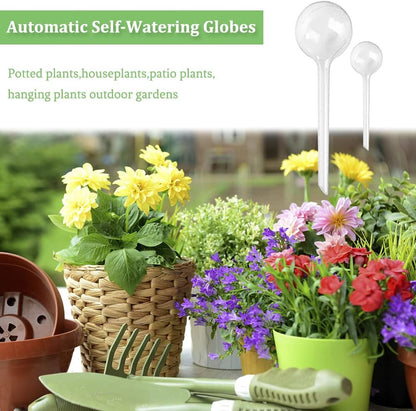 Pynqdfu 12 Pcs Large Plastic Self-Watering Bulbs,Clear Automatic Watering Globes,Clear Automatic Watering Bulbs for Plants,Graden,Flowers