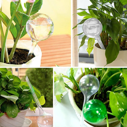 Pynqdfu 12 Pcs Large Plastic Self-Watering Bulbs,Clear Automatic Watering Globes,Clear Automatic Watering Bulbs for Plants,Graden,Flowers