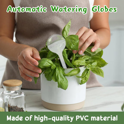 Pynqdfu 12 Pcs Large Plastic Self-Watering Bulbs,Clear Automatic Watering Globes,Clear Automatic Watering Bulbs for Plants,Graden,Flowers