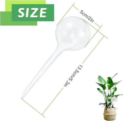 Pynqdfu 12 Pcs Large Plastic Self-Watering Bulbs,Clear Automatic Watering Globes,Clear Automatic Watering Bulbs for Plants,Graden,Flowers