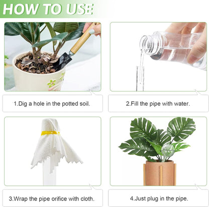 Pynqdfu 12 Pcs Large Plastic Self-Watering Bulbs,Clear Automatic Watering Globes,Clear Automatic Watering Bulbs for Plants,Graden,Flowers