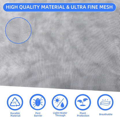 Fruit Protection Bags with Drawstring, 4 Packs Blueberry Bush Netting, Ultra-Fine Mesh Garden Insect Tree Cover, Plant Cover for Pest, Insect Bird Barrier Netting-3.3 x 2.6Ft