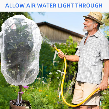 Fruit Protection Bags with Drawstring, 4 Packs Blueberry Bush Netting, Ultra-Fine Mesh Garden Insect Tree Cover, Plant Cover for Pest, Insect Bird Barrier Netting-3.3 x 2.6Ft