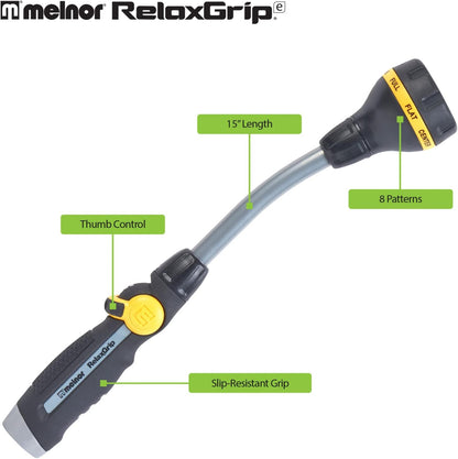 65172AMZ Relax Grip 8 Pattern 15" Wand w/Adaptor
