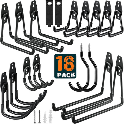 12 Pack Garage Hooks Heavy Duty, Wall Mount Ladder Hooks