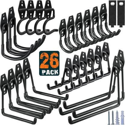 12 Pack Garage Hooks Heavy Duty, Wall Mount Ladder Hooks