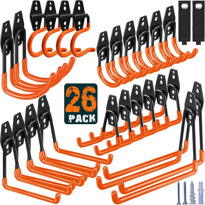 12 Pack Garage Hooks Heavy Duty, Wall Mount Ladder Hooks