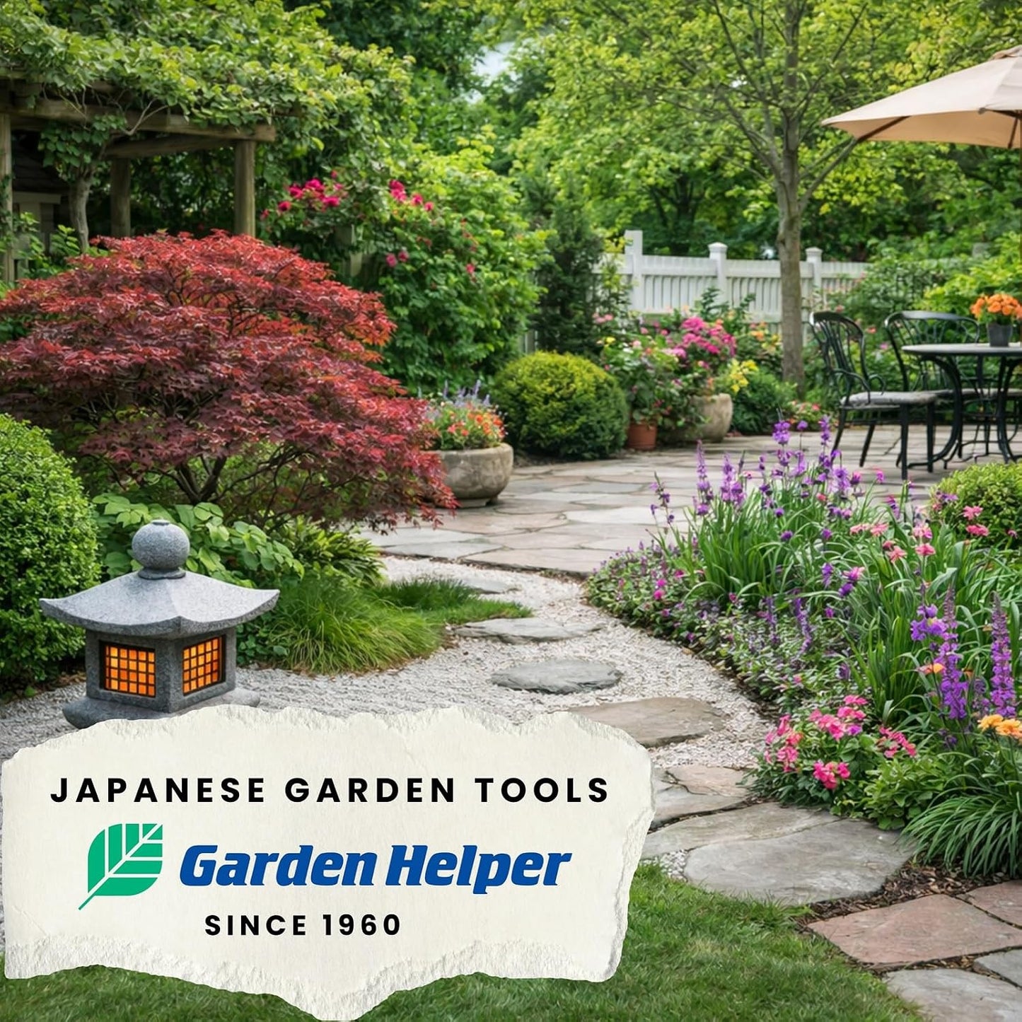 Japanese Hand Rake Garden Tool - Japanese Steel with Wood Handle - Small Rake for Leaves, Handheld Garden Cleaning Tool - Made in Japan
