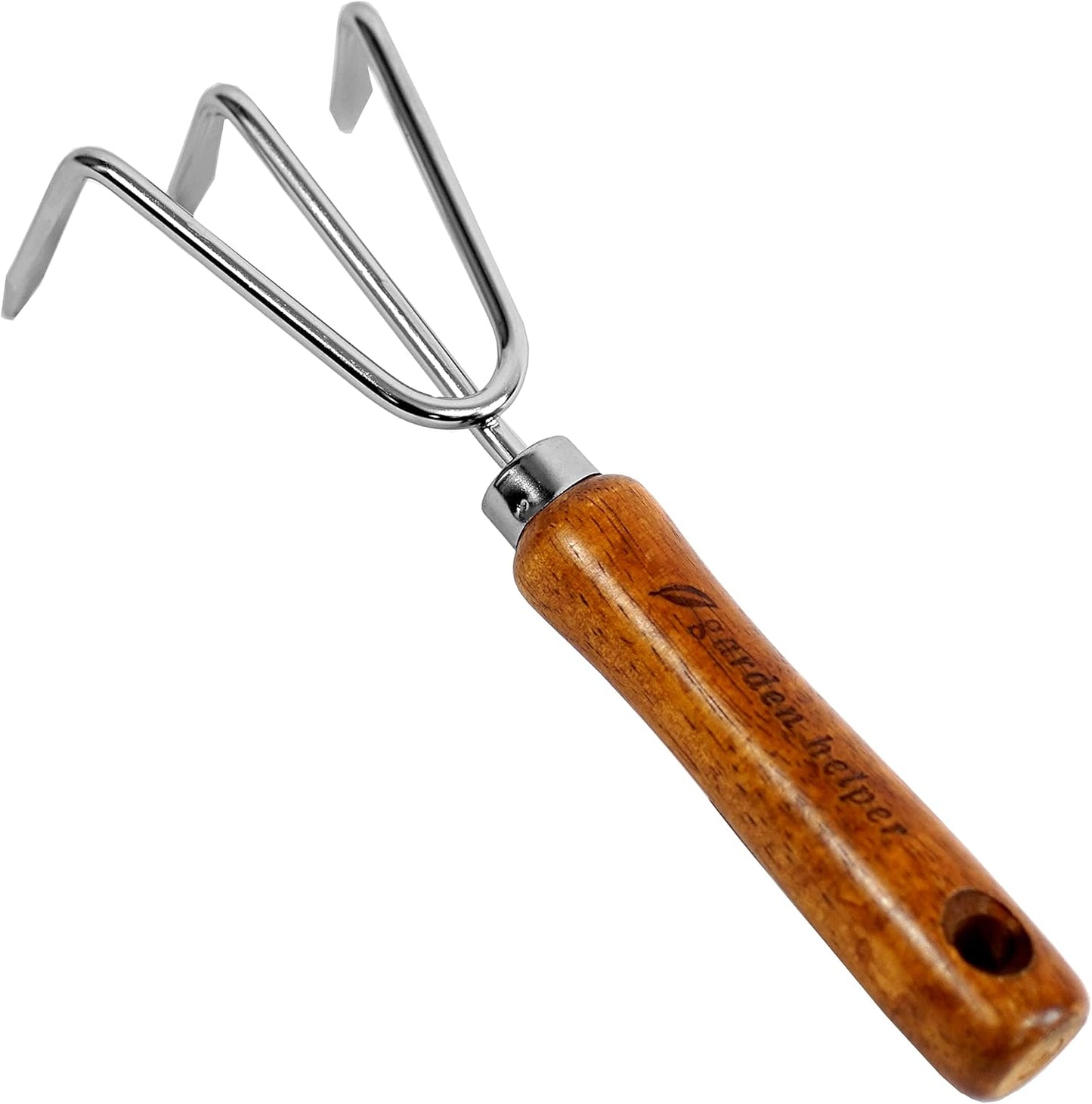 Japanese Hand Rake Garden Tool - Japanese Steel with Wood Handle - Small Rake for Leaves, Handheld Garden Cleaning Tool - Made in Japan