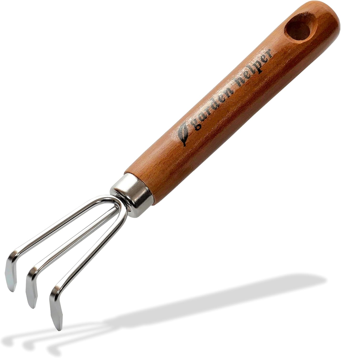 Japanese Hand Rake Garden Tool - Japanese Steel with Wood Handle - Small Rake for Leaves, Handheld Garden Cleaning Tool - Made in Japan