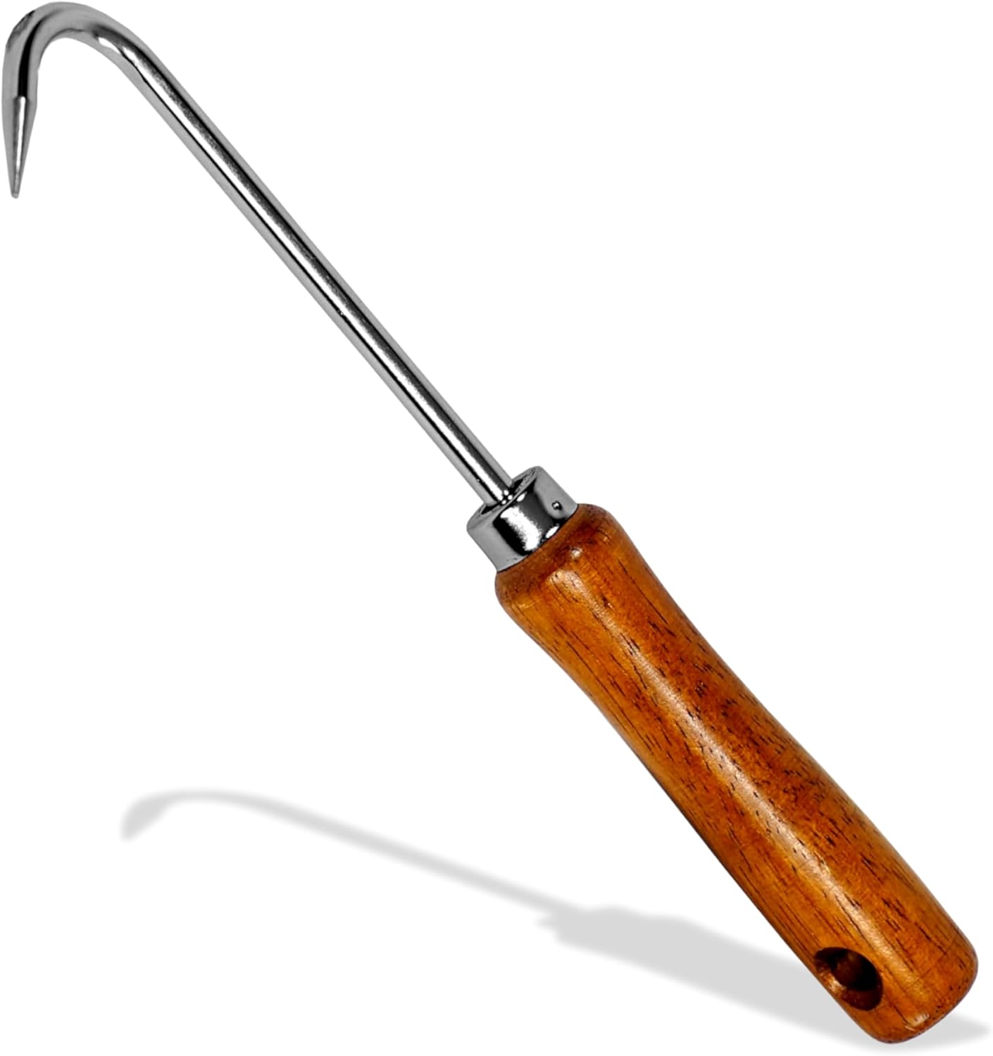 Japanese Hand Rake Garden Tool - Japanese Steel with Wood Handle - Small Rake for Leaves, Handheld Garden Cleaning Tool - Made in Japan
