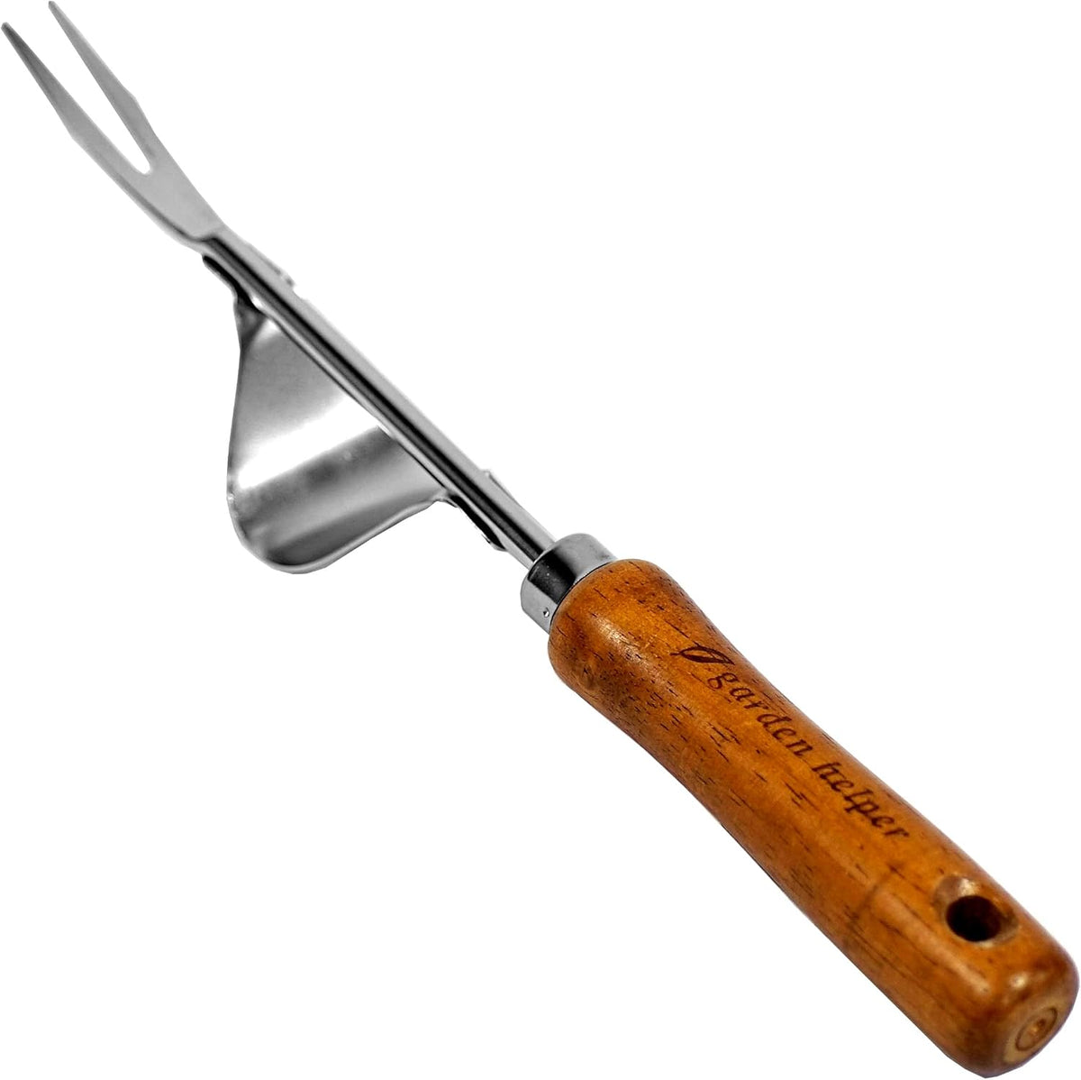 Japanese Hand Rake Garden Tool - Japanese Steel with Wood Handle - Small Rake for Leaves, Handheld Garden Cleaning Tool - Made in Japan