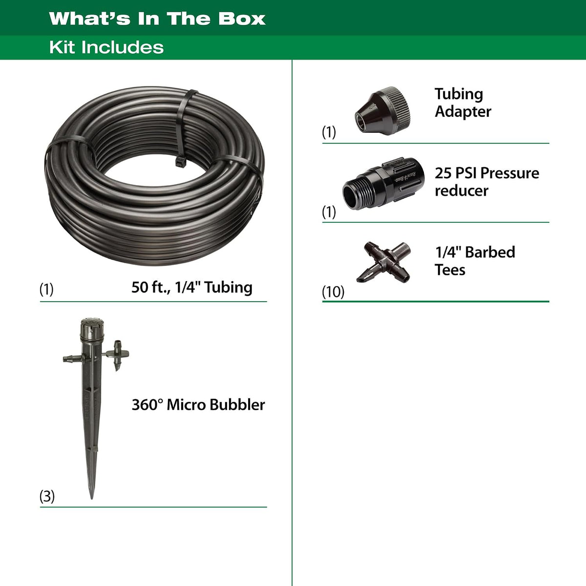 POTTEDKIT Drip Irrigation Kit, Full Circle, 1/4"