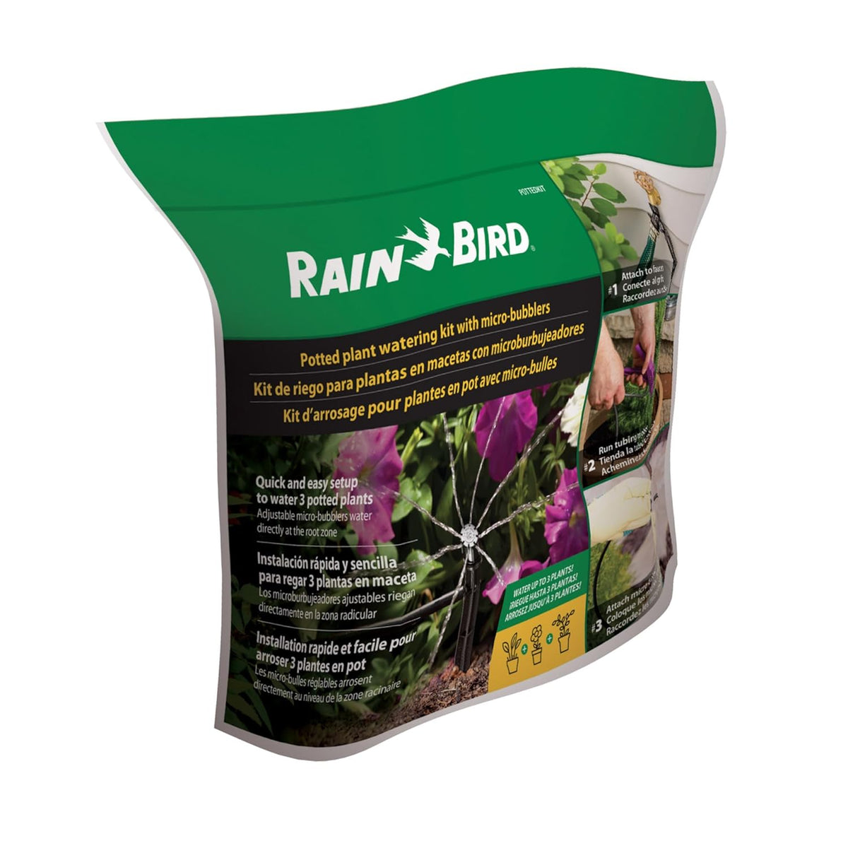 POTTEDKIT Drip Irrigation Kit, Full Circle, 1/4"