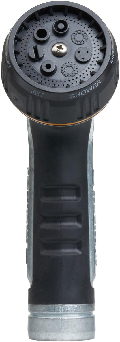 XT Metal 7-Pattern Hose Nozzle: Rear Trigger, Slip-Resistant Grip