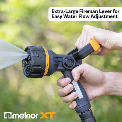 XT Metal 7-Pattern Hose Nozzle: Rear Trigger, Slip-Resistant Grip