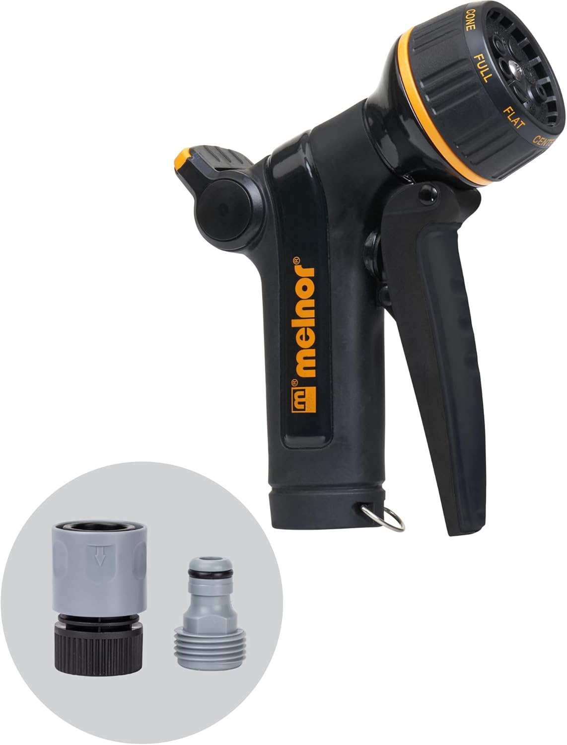 XT Metal 7-Pattern Hose Nozzle: Rear Trigger, Slip-Resistant Grip